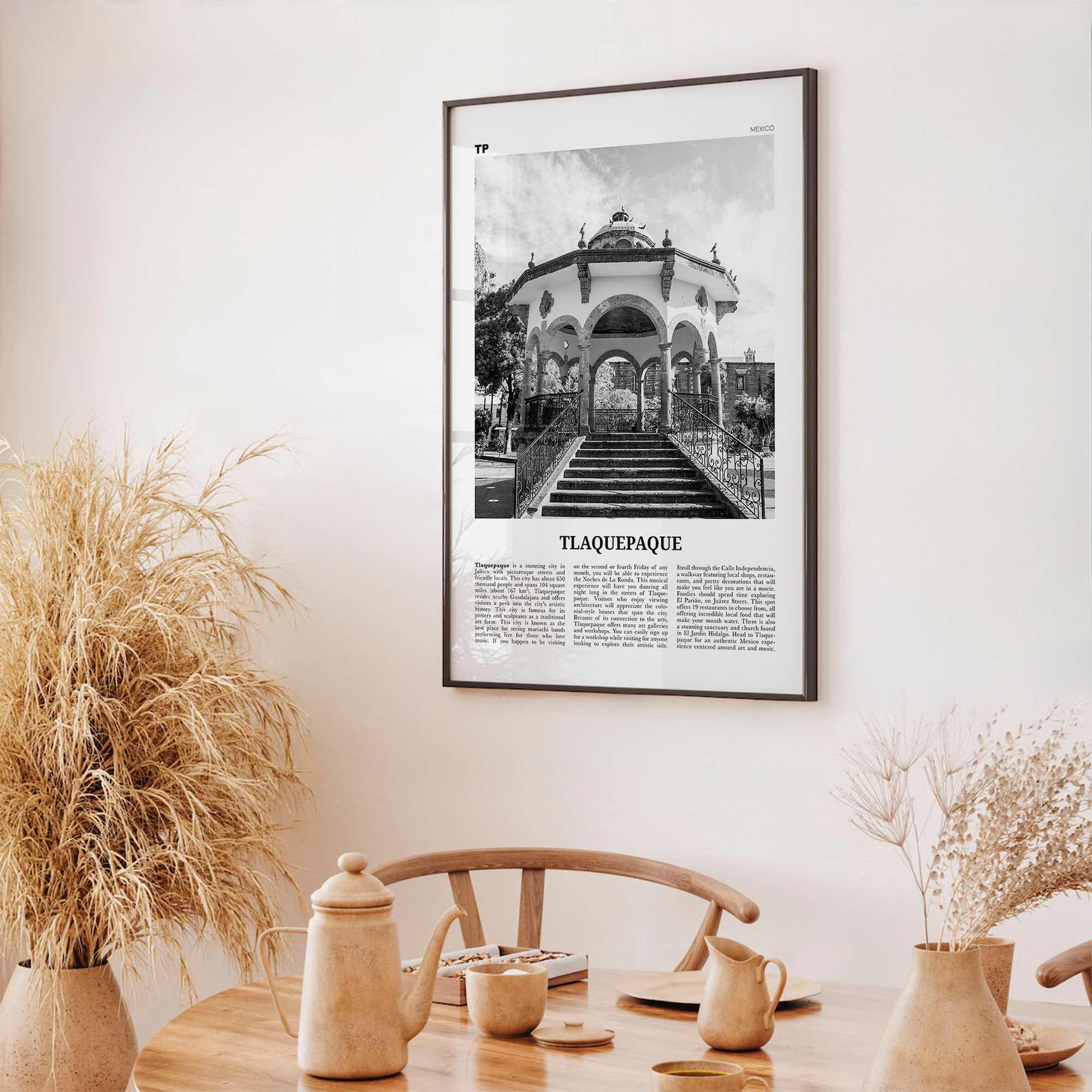 Tlaquepaque Print Black and White, Tlaquepaque  Wall Art, Tlaquepaque Poster,  Tlaquepaque Photo, Tlaquepaque Wall Décor, Mexico
