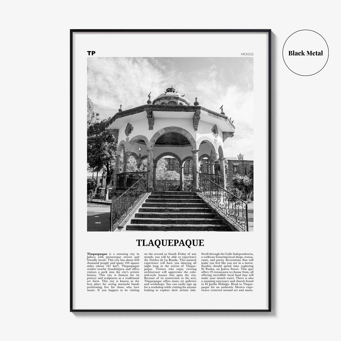 Tlaquepaque Print Black and White, Tlaquepaque  Wall Art, Tlaquepaque Poster,  Tlaquepaque Photo, Tlaquepaque Wall Décor, Mexico