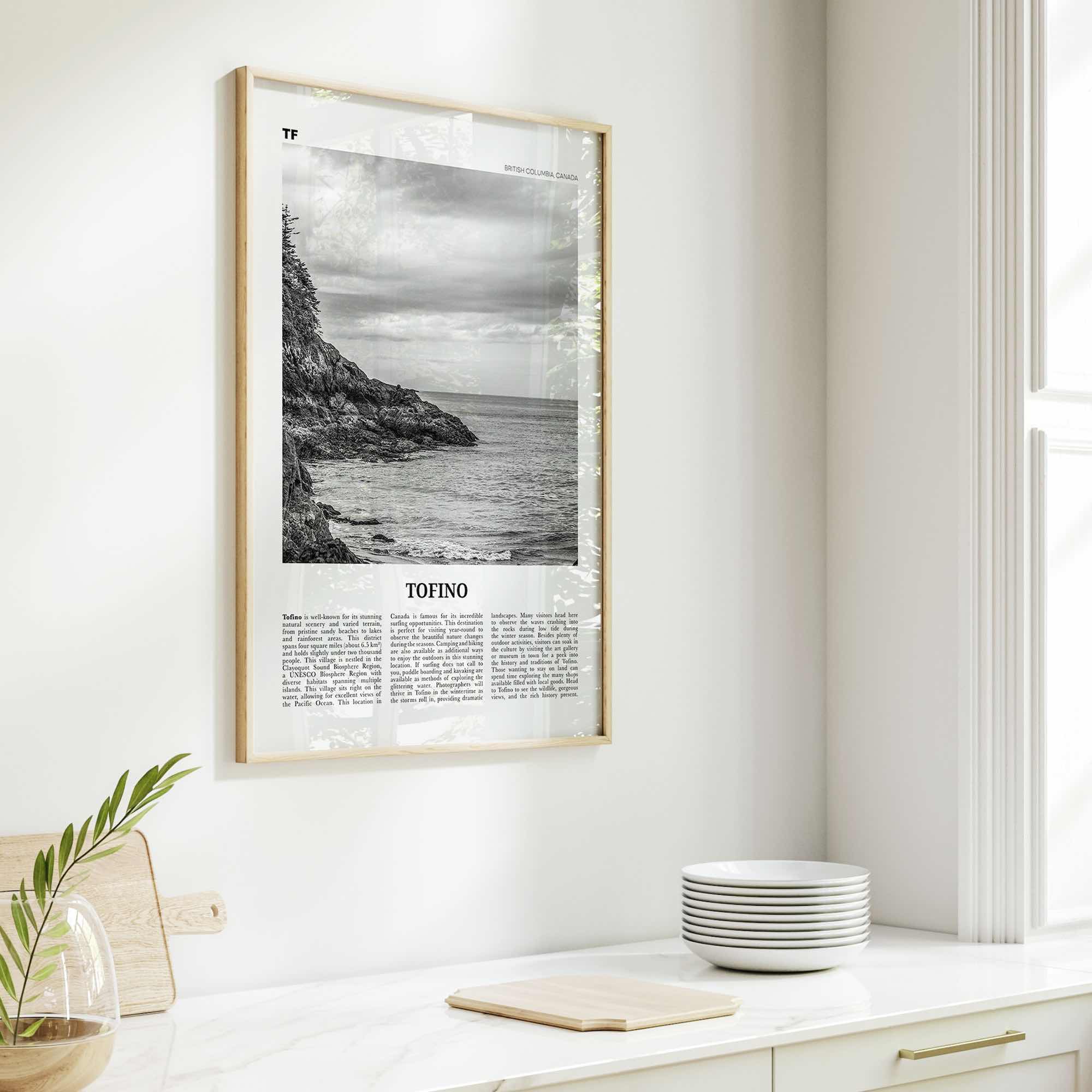 Tofino Print Black and White, Tofino Wall Art, Tofino Poster, Tofino Photo, Tofino Wall Décor, British Columbia, Canada