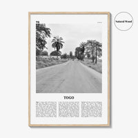 Togo Print Black and White, Togo Wall Art, Togo Poster, Togo Photo, Togo Wall Decor, Togolaise, Togolese, Lomé, Lome, Africa
