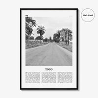 Togo Print Black and White, Togo Wall Art, Togo Poster, Togo Photo, Togo Wall Decor, Togolaise, Togolese, Lomé, Lome, Africa