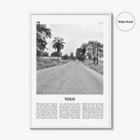 Togo Print Black and White, Togo Wall Art, Togo Poster, Togo Photo, Togo Wall Decor, Togolaise, Togolese, Lomé, Lome, Africa