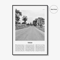 Togo Print Black and White, Togo Wall Art, Togo Poster, Togo Photo, Togo Wall Decor, Togolaise, Togolese, Lomé, Lome, Africa