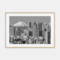 Tokyo Landscape B&W Poster