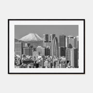 Tokyo Landscape B&W Poster