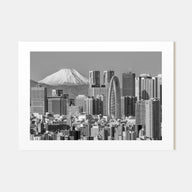 Tokyo Landscape B&W Poster