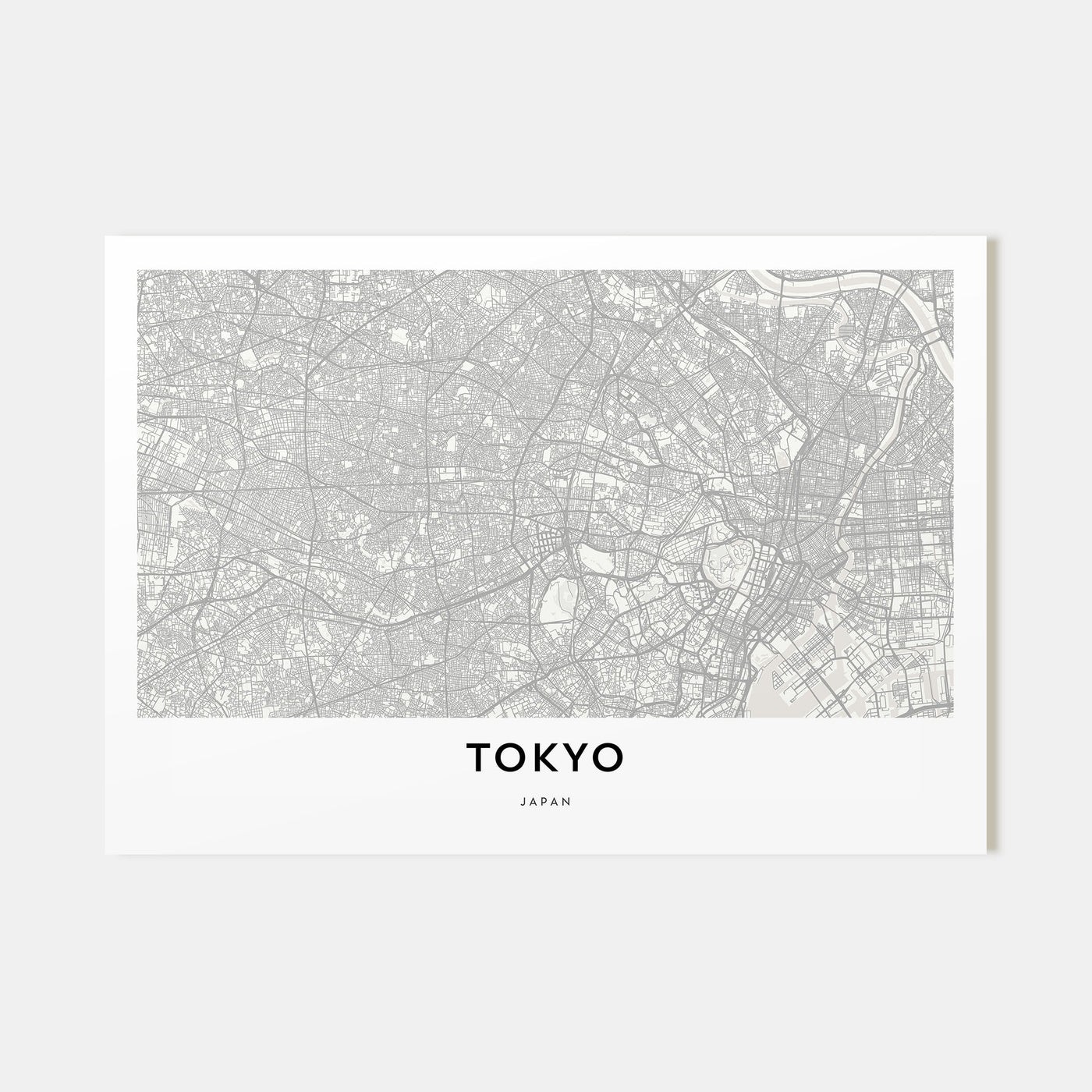 Tokyo Map Landscape Poster