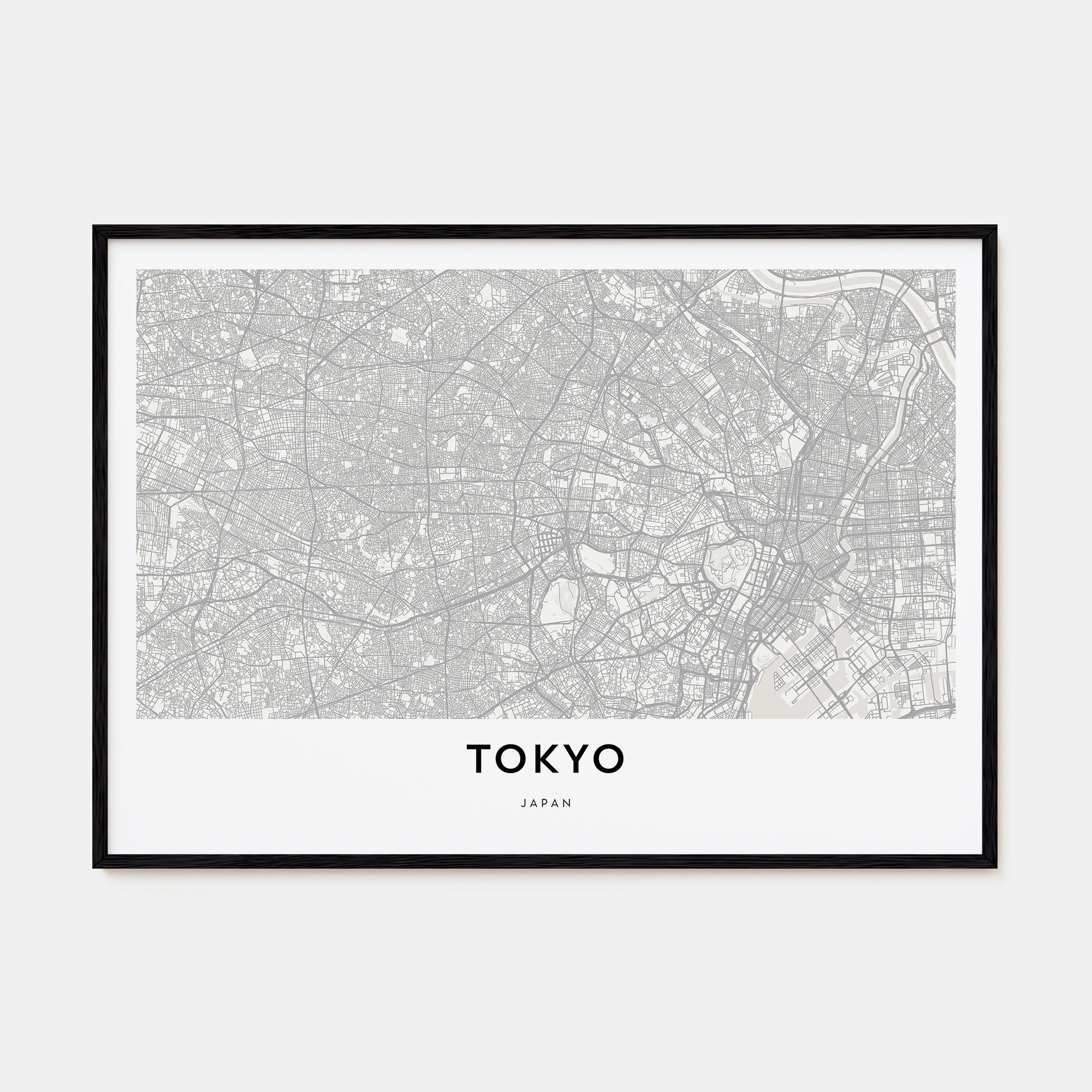 Tokyo Map Landscape Poster