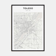 Toledo, Ohio Map Portrait Poster