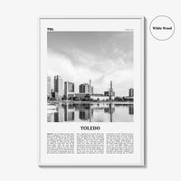 Toledo Print Black and White Ohio, Toledo Wall Art, Toledo Poster, Toledo Photo, Toledo Wall Décor, Ohio, USA, United States