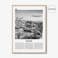 Toledo Print Black and White Spain, Toledo Wall Art, Toledo Poster, Toledo Photo, Toledo Wall Décor, Spain, España, Castile–La Mancha