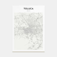 Toluca Map Portrait Poster
