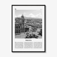 Toluca Print Black and White, Toluca Wall Art, Toluca Poster, Toluca Photo, Toluca Wall Décor, Mexico