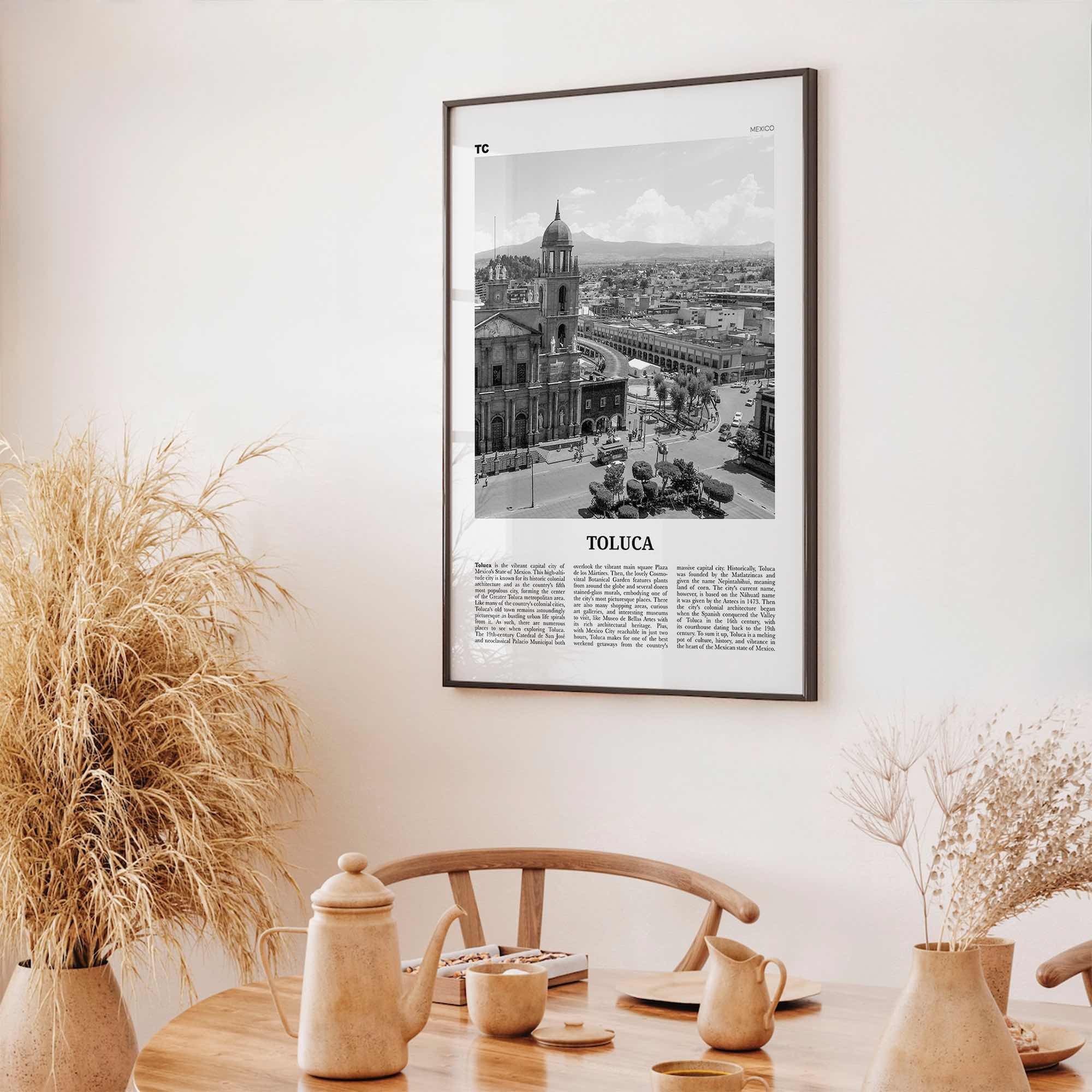 Toluca Print Black and White, Toluca Wall Art, Toluca Poster, Toluca Photo, Toluca Wall Décor, Mexico