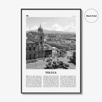 Toluca Print Black and White, Toluca Wall Art, Toluca Poster, Toluca Photo, Toluca Wall Décor, Mexico
