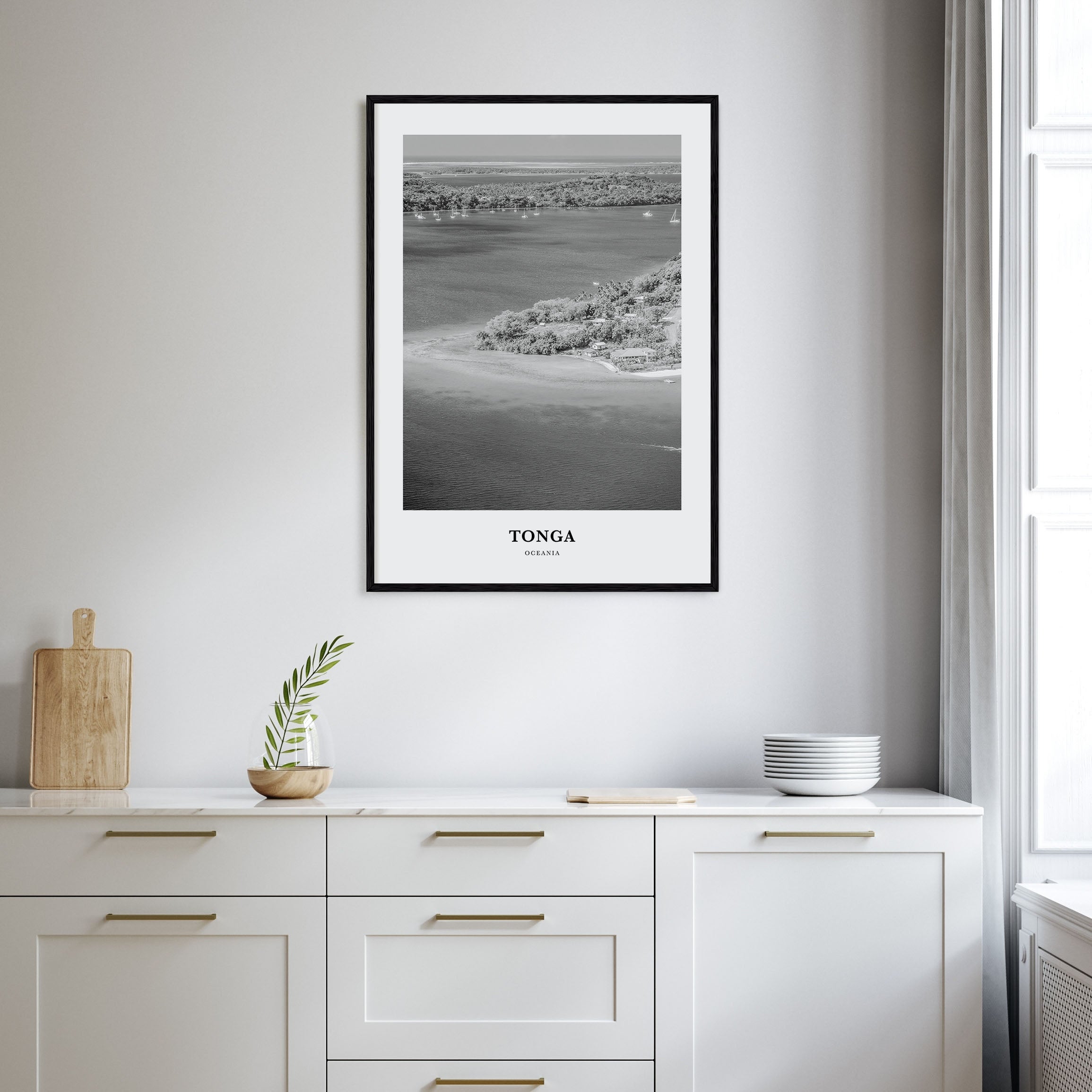 Tonga Portrait B&W Poster