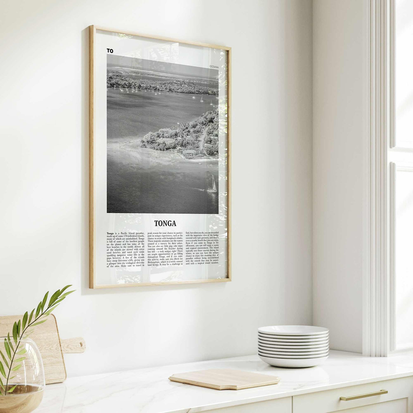 Tonga Print Black and White, Tonga Wall Art, Tonga Poster, Tonga Photo, Tonga Wall Decor, Puleʻanga Fakatuʻi ʻo Tonga, Nukuʻalofa