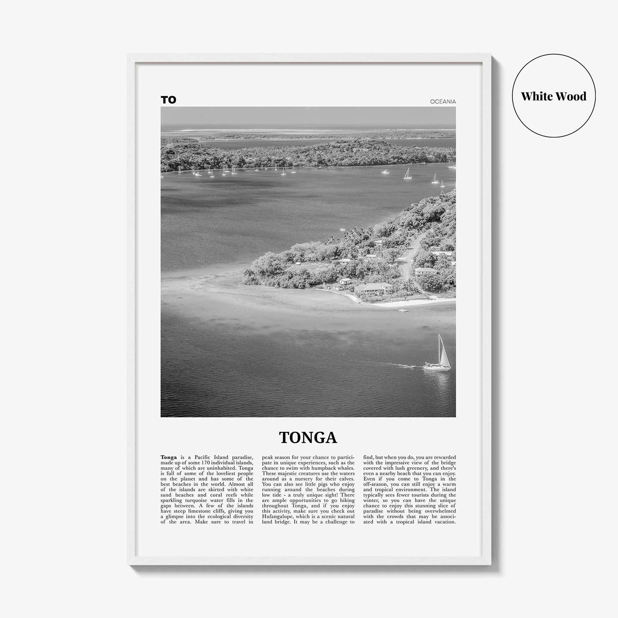 Tonga Print Black and White, Tonga Wall Art, Tonga Poster, Tonga Photo, Tonga Wall Decor, Puleʻanga Fakatuʻi ʻo Tonga, Nukuʻalofa