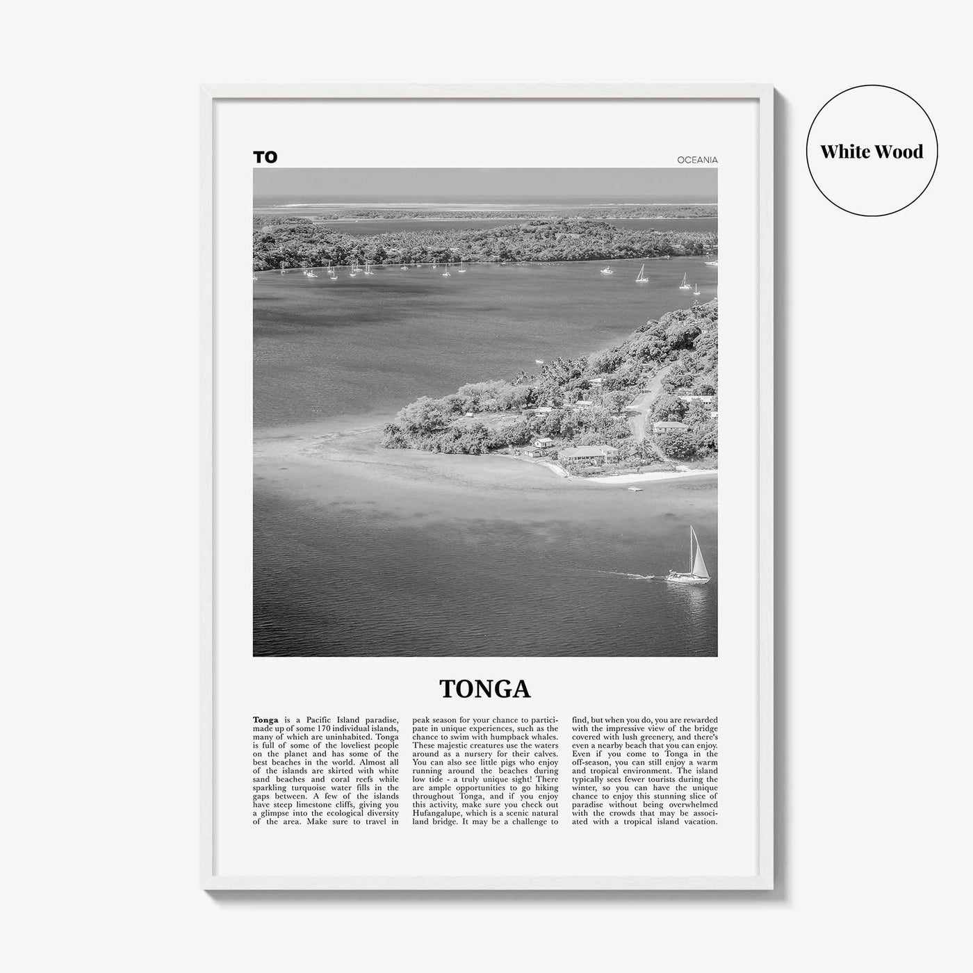 Tonga Print Black and White, Tonga Wall Art, Tonga Poster, Tonga Photo, Tonga Wall Decor, Puleʻanga Fakatuʻi ʻo Tonga, Nukuʻalofa