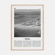 Tonga Travel B&W Poster