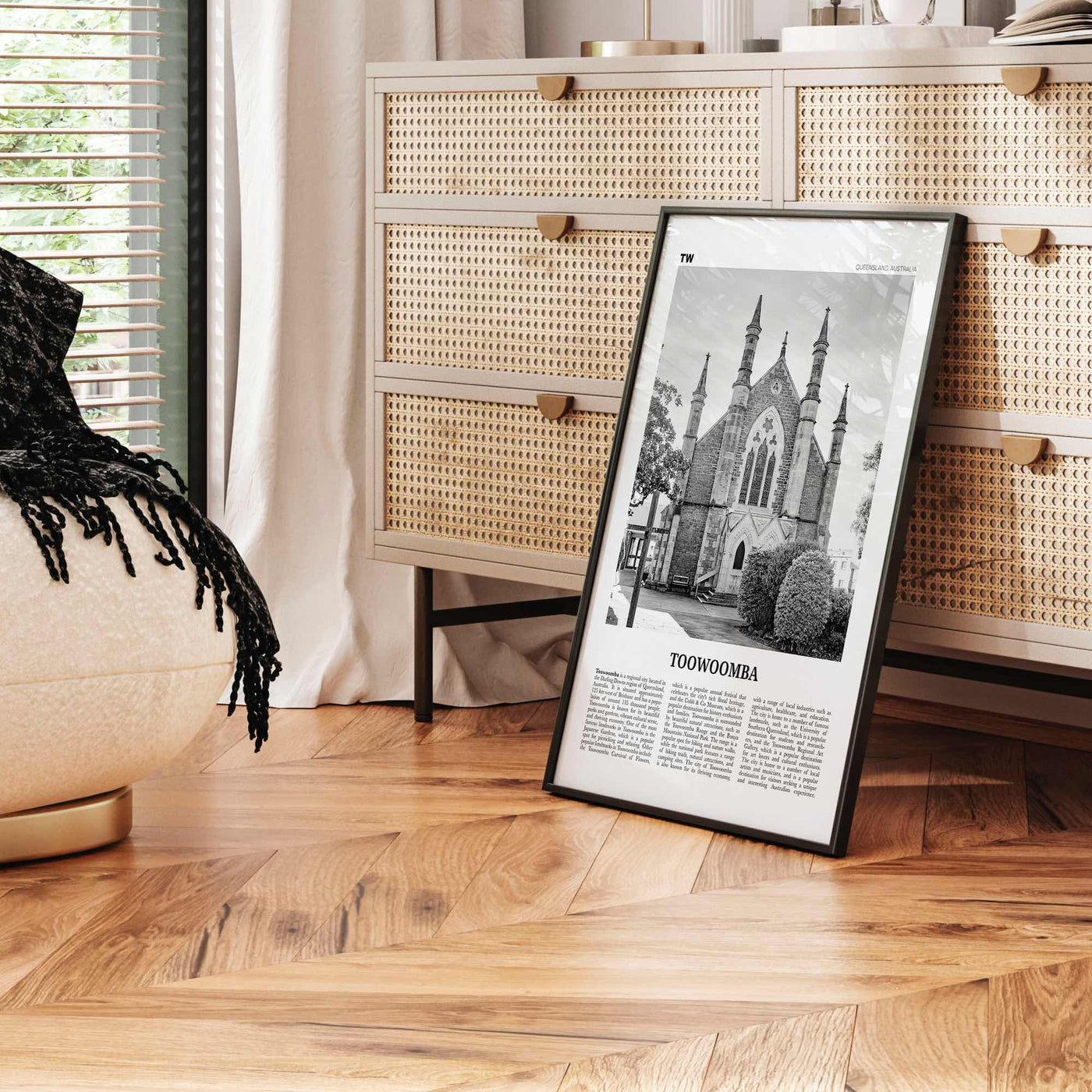 Toowoomba Print Black and White, Toowoomba Wall Art, Toowoomba Poster, Toowoomba Photo, Toowoomba Wall Décor, Toowoomba Map, Australia