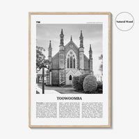 Toowoomba Print Black and White, Toowoomba Wall Art, Toowoomba Poster, Toowoomba Photo, Toowoomba Wall Décor, Toowoomba Map, Australia