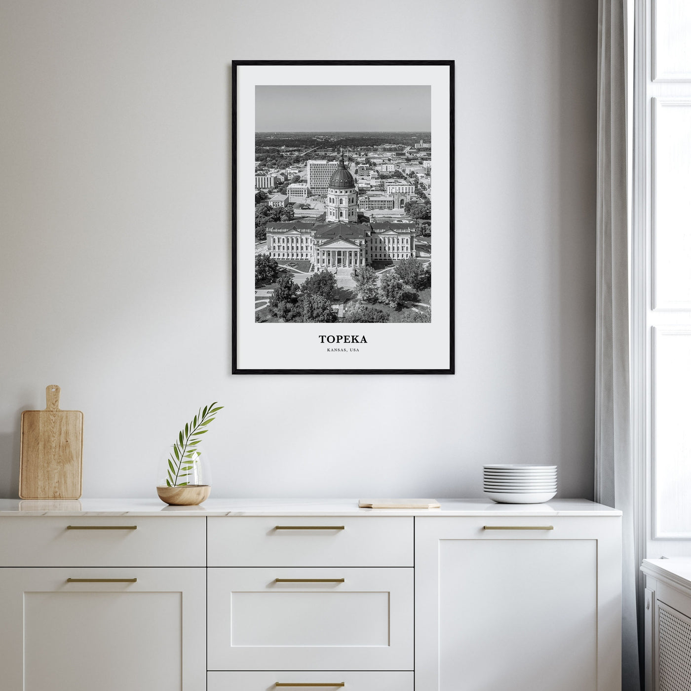 Topeka Portrait B&W Poster