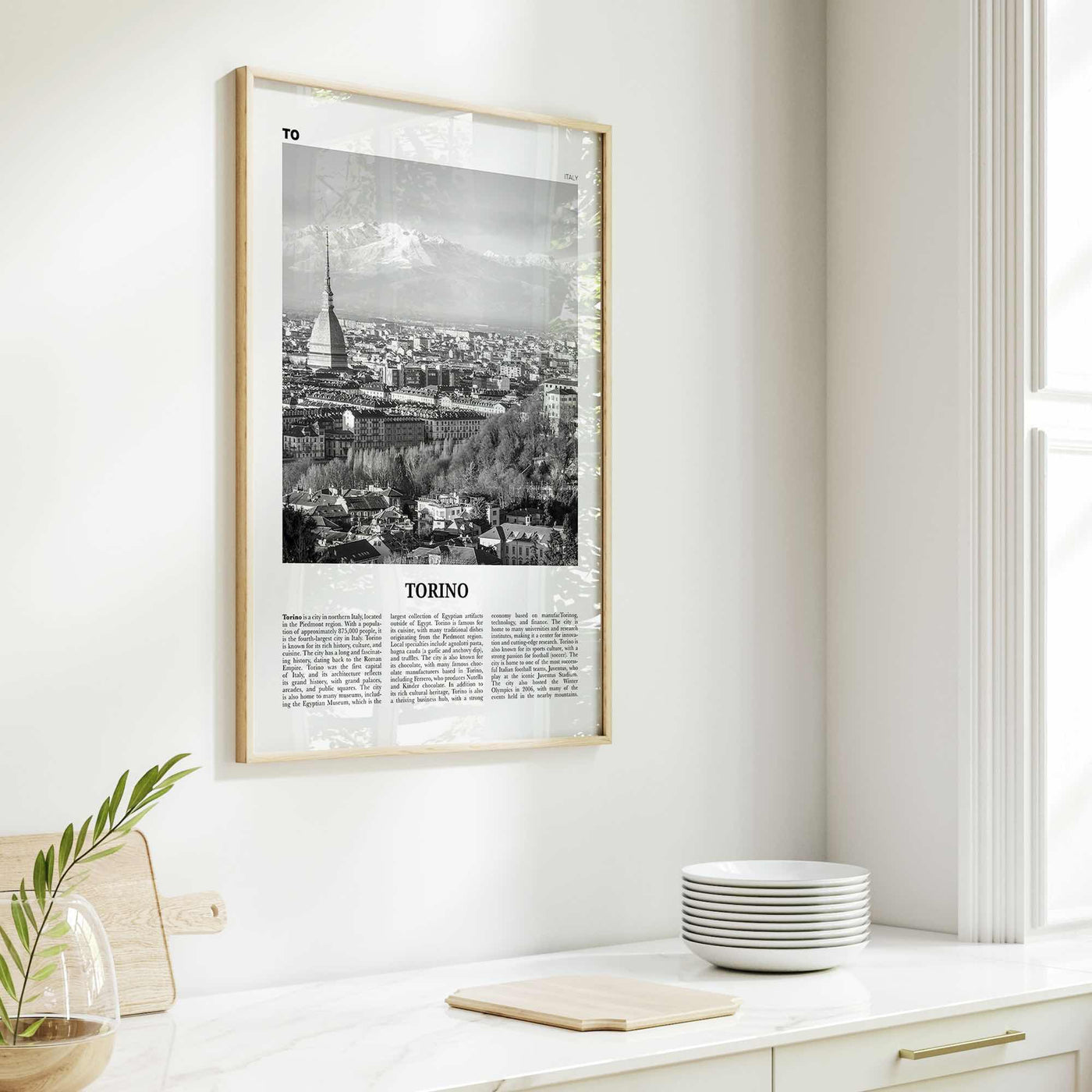 Torino Print Black and White, Torino Wall Art, Torino Poster, Torino Photo, Torino Wall Décor, Torino Map, Italia