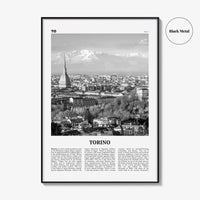 Torino Print Black and White, Torino Wall Art, Torino Poster, Torino Photo, Torino Wall Décor, Torino Map, Italia