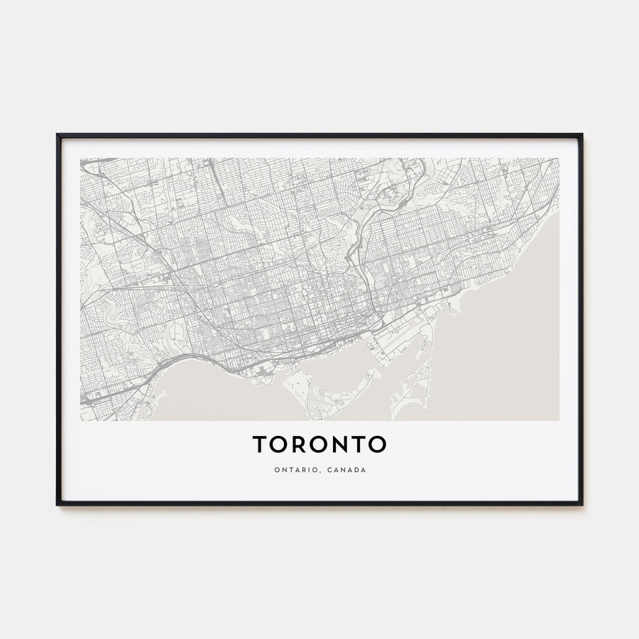 Toronto Map Landscape Poster
