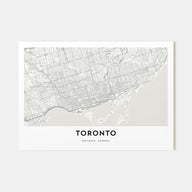 Toronto Map Landscape Poster