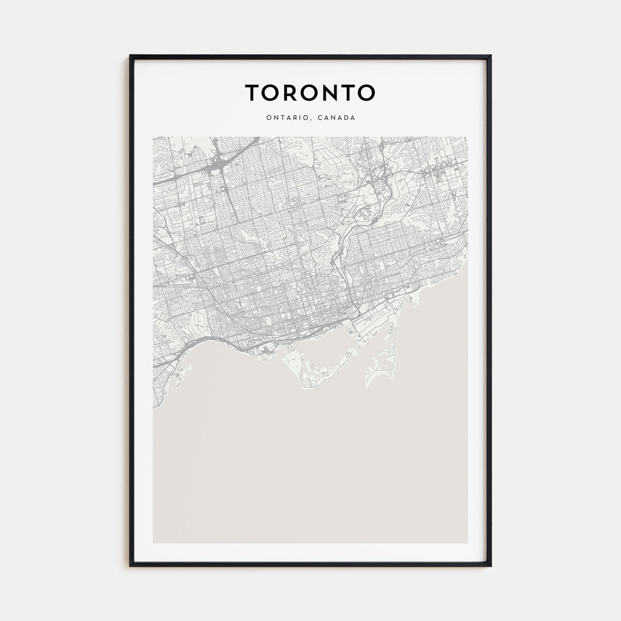 Toronto Map Portrait Poster