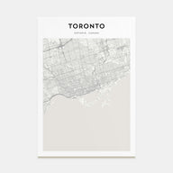 Toronto Map Portrait Poster