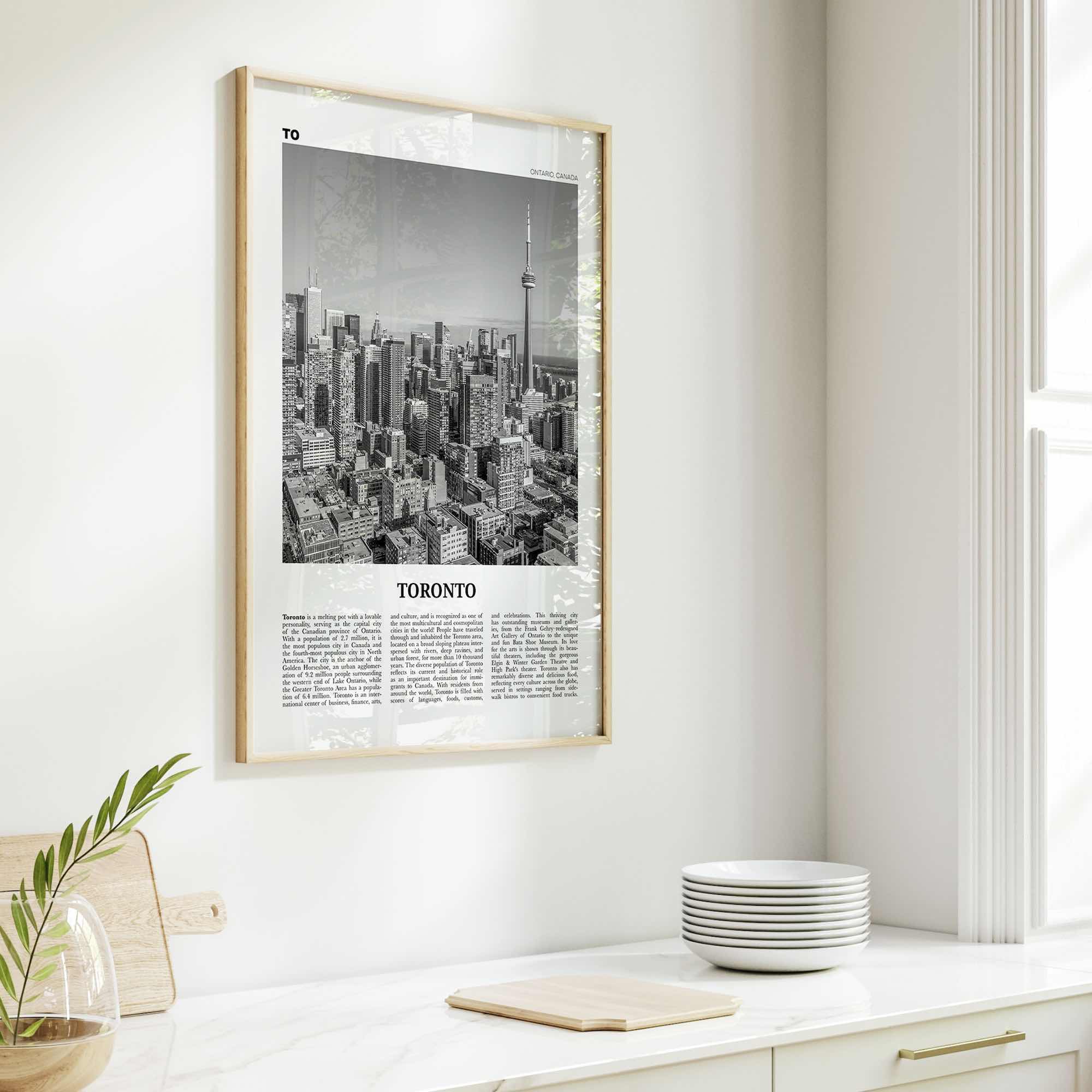 Toronto Print Black and White No 1, Toronto Wall Art, Toronto Poster, Toronto Photo, Toronto Wall Decor, Ontario, Canada, North America