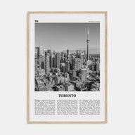 Toronto Travel B&W No 1 Poster