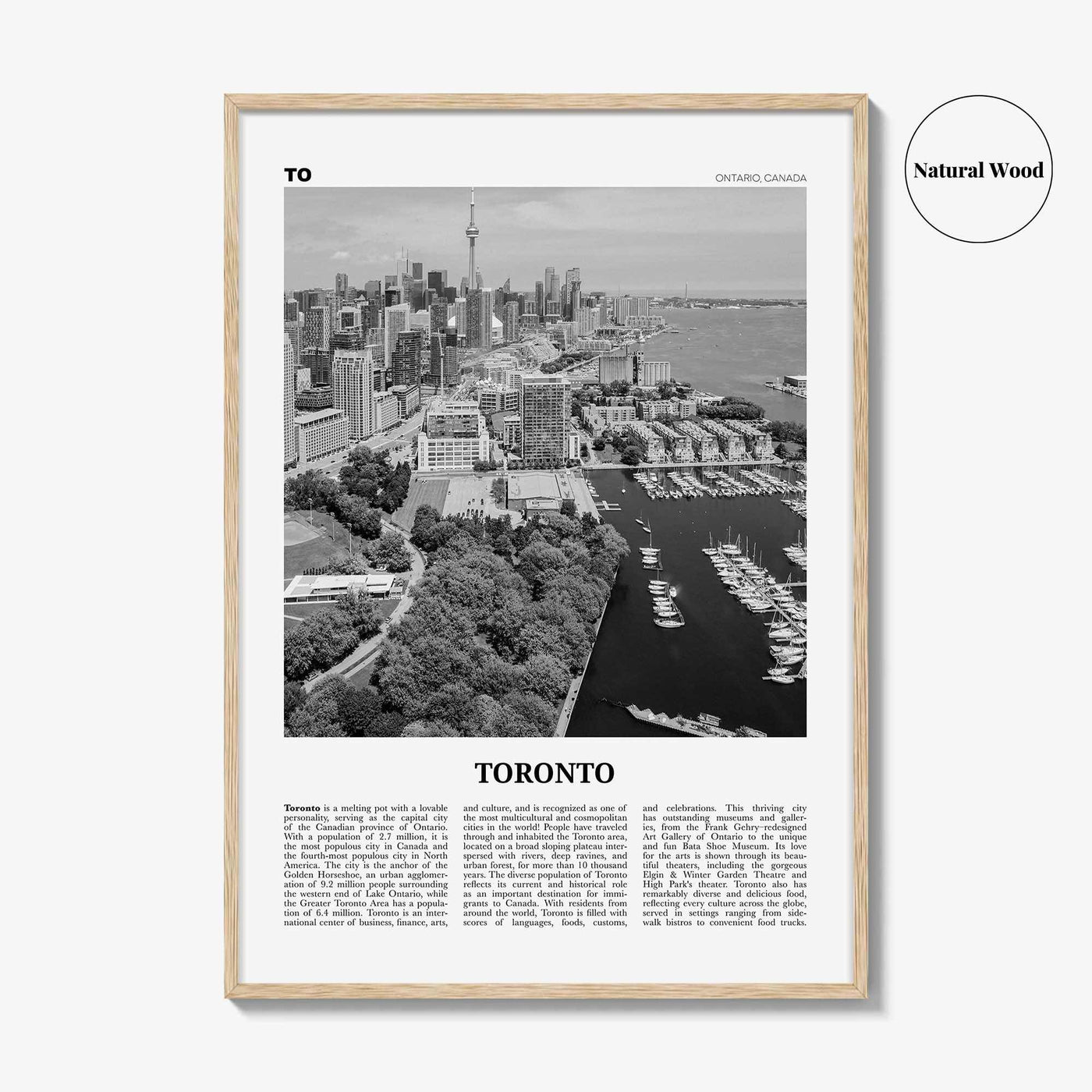 Toronto Print Black and White No 2, Toronto Wall Art, Toronto Poster, Toronto Photo, Toronto Wall Decor, Ontario, Canada, North America