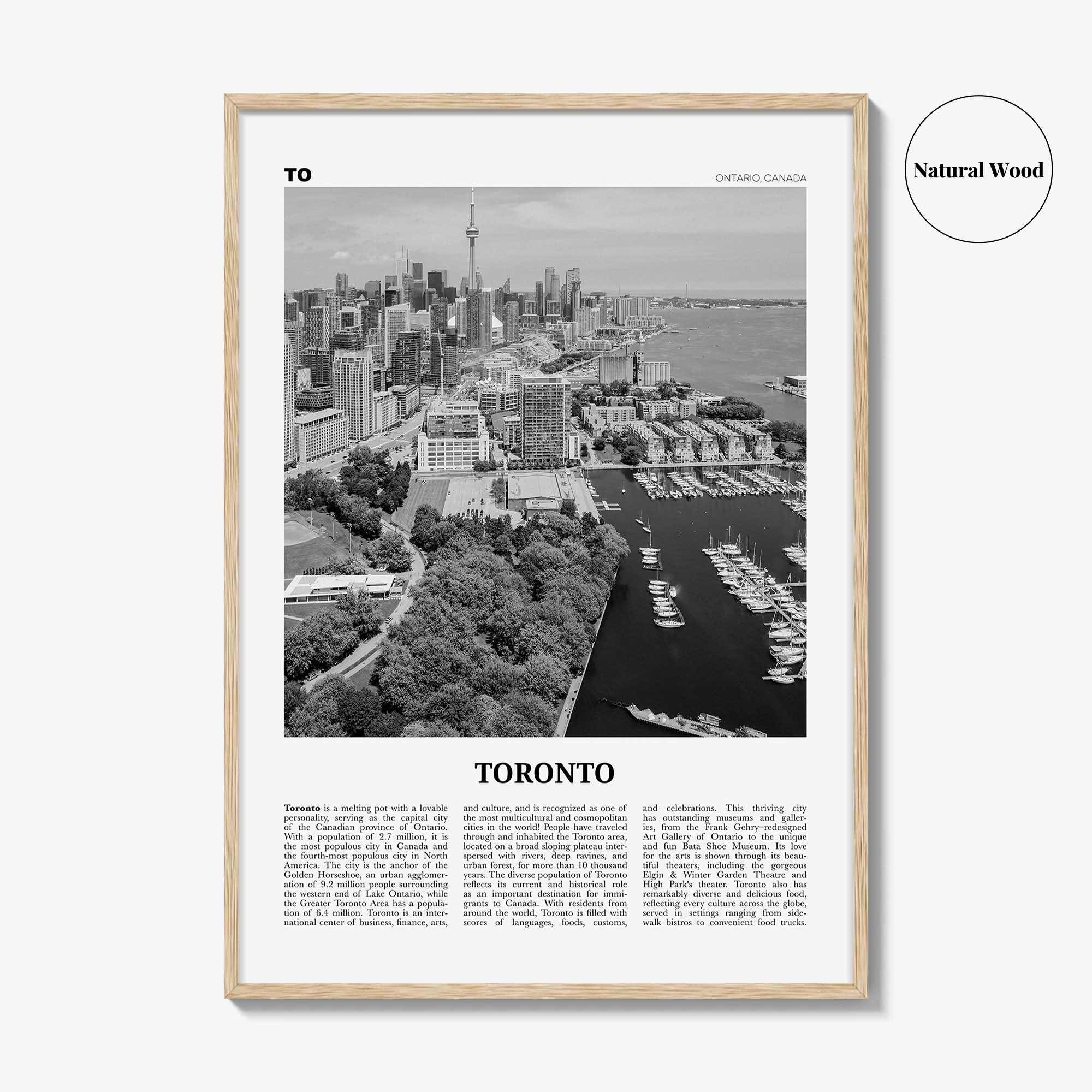 Toronto Print Black and White No 2, Toronto Wall Art, Toronto Poster, Toronto Photo, Toronto Wall Decor, Ontario, Canada, North America