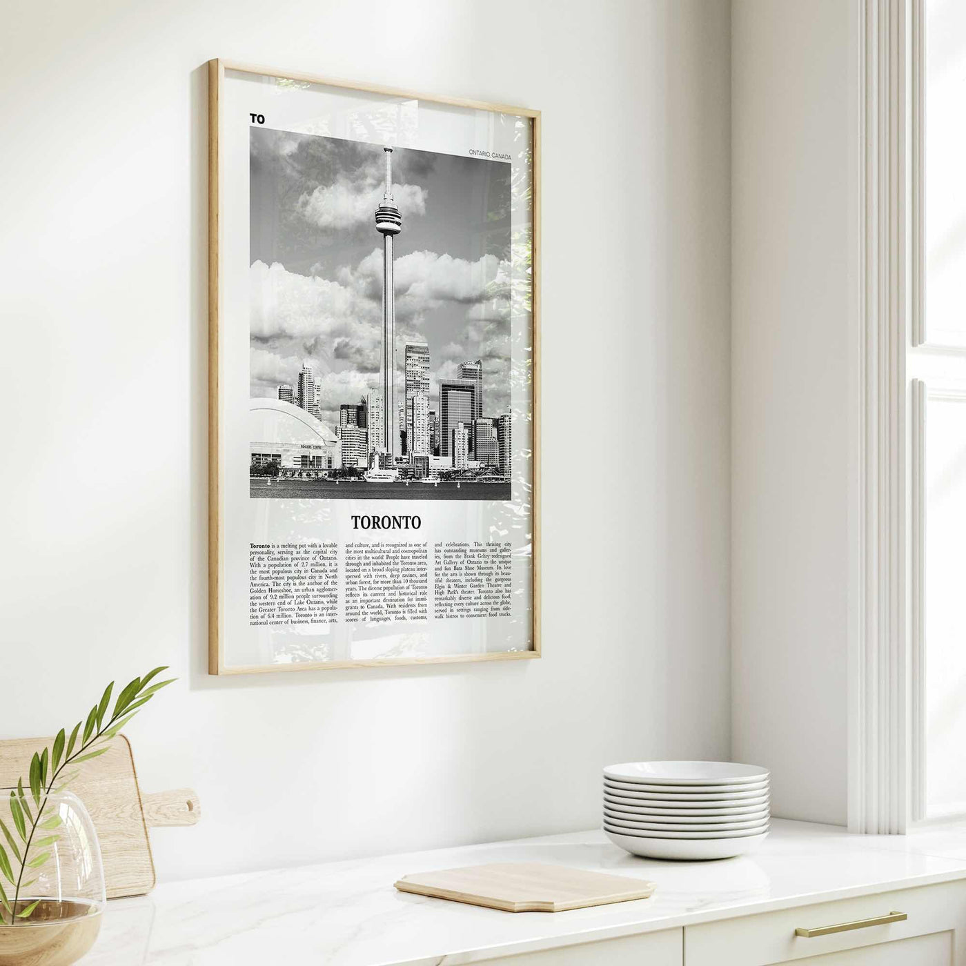 Toronto Print Black and White No 3, Toronto Wall Art, Toronto Poster, Toronto Photo, Toronto Wall Decor, Ontario, Canada, North America