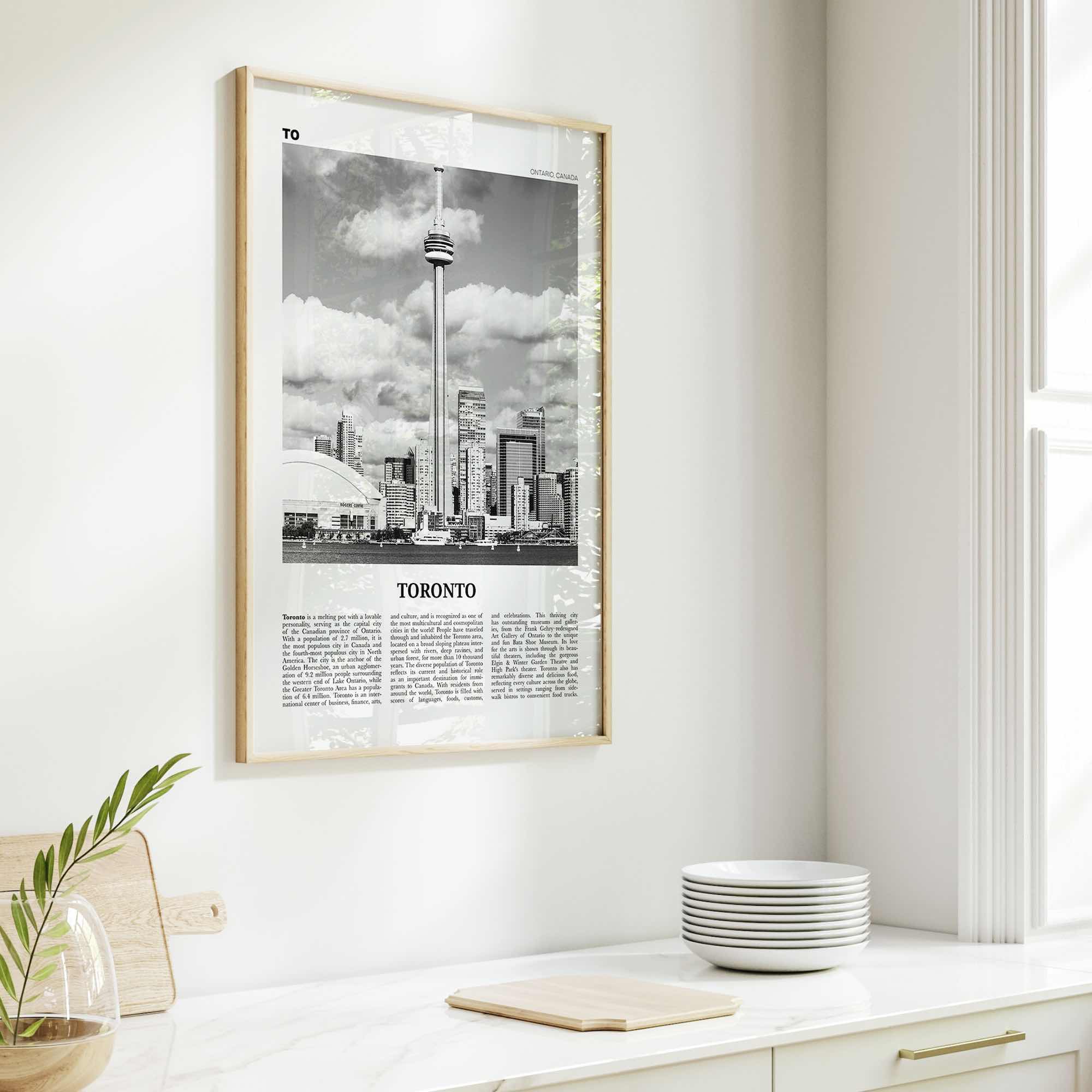 Toronto Print Black and White No 3, Toronto Wall Art, Toronto Poster, Toronto Photo, Toronto Wall Decor, Ontario, Canada, North America