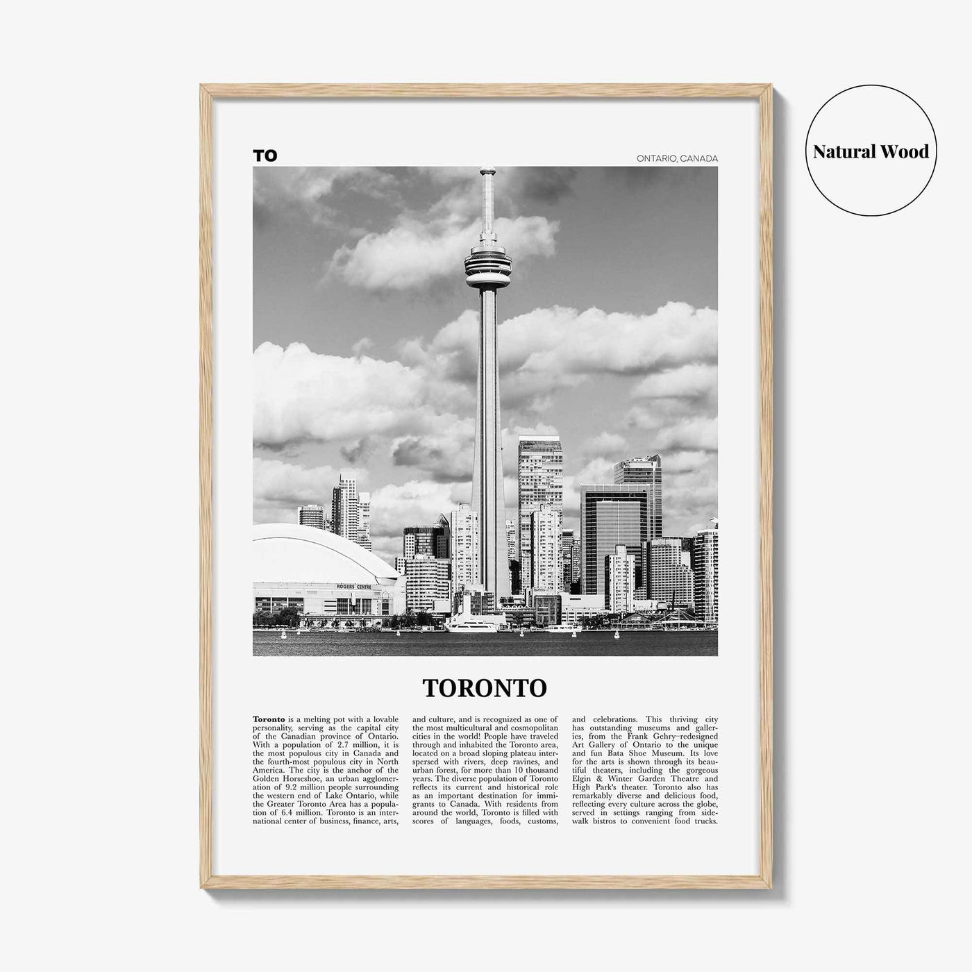 Toronto Print Black and White No 3, Toronto Wall Art, Toronto Poster, Toronto Photo, Toronto Wall Decor, Ontario, Canada, North America