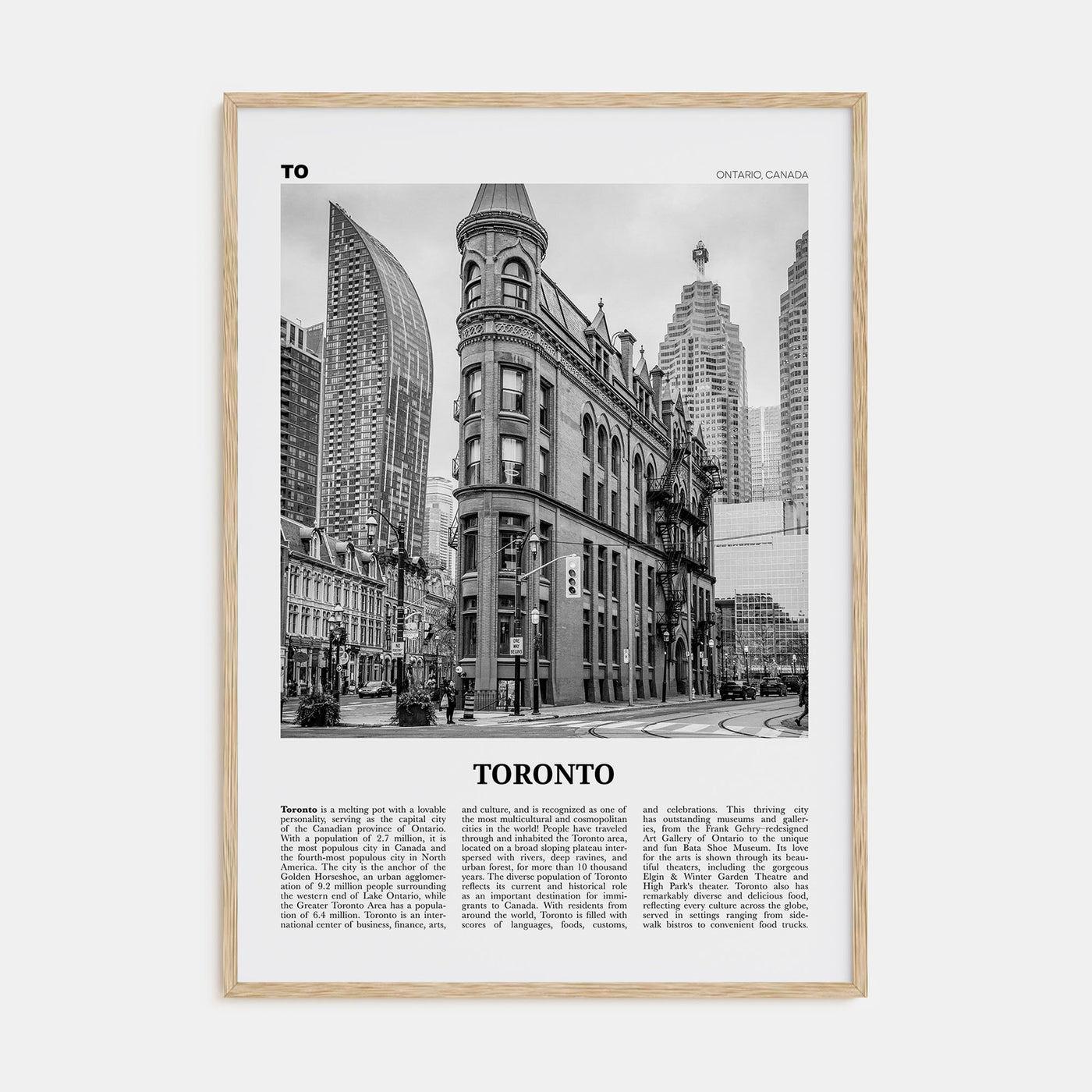 Toronto Travel B&W No 4 Poster