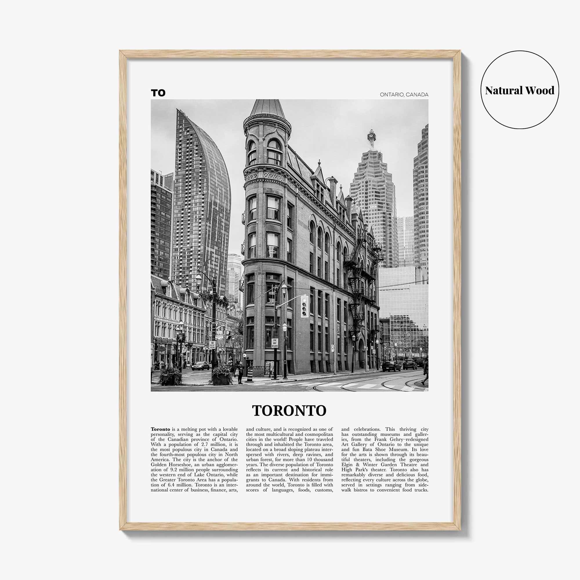 Toronto Print Black and White No 4, Toronto Wall Art, Toronto Poster, Toronto Photo, Toronto Wall Decor, Ontario, Canada, North America