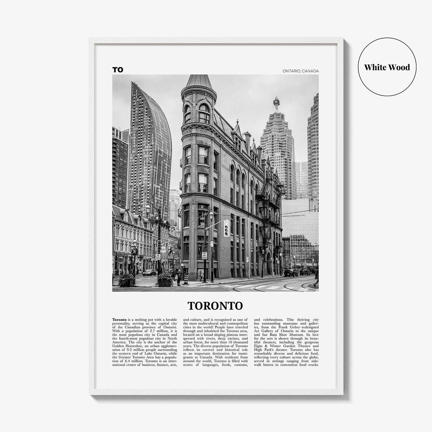 Toronto Print Black and White No 4, Toronto Wall Art, Toronto Poster, Toronto Photo, Toronto Wall Decor, Ontario, Canada, North America