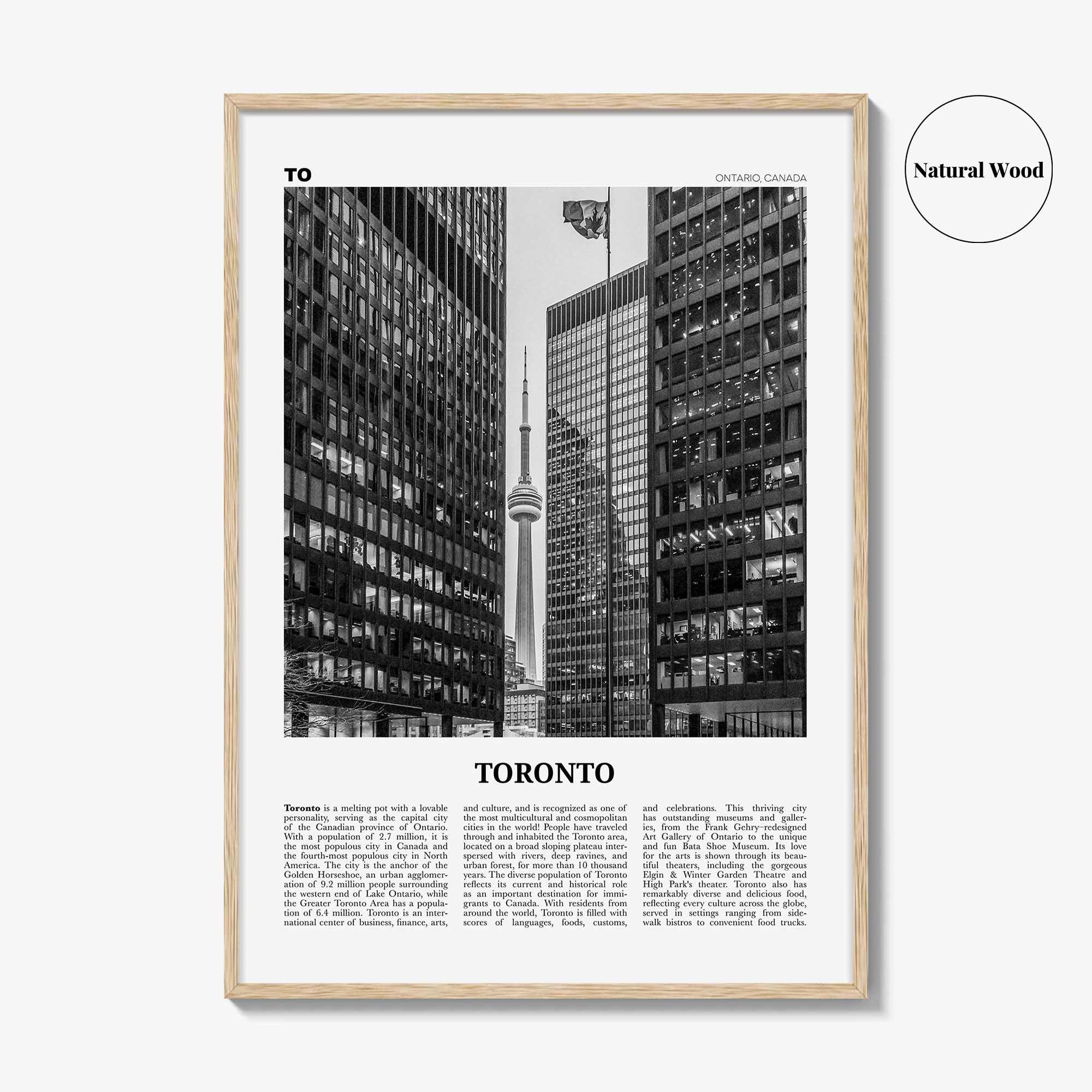 Toronto Print Black and White No 5, Toronto Wall Art, Toronto Poster, Toronto Photo, Toronto Wall Decor, Ontario, Canada, North America