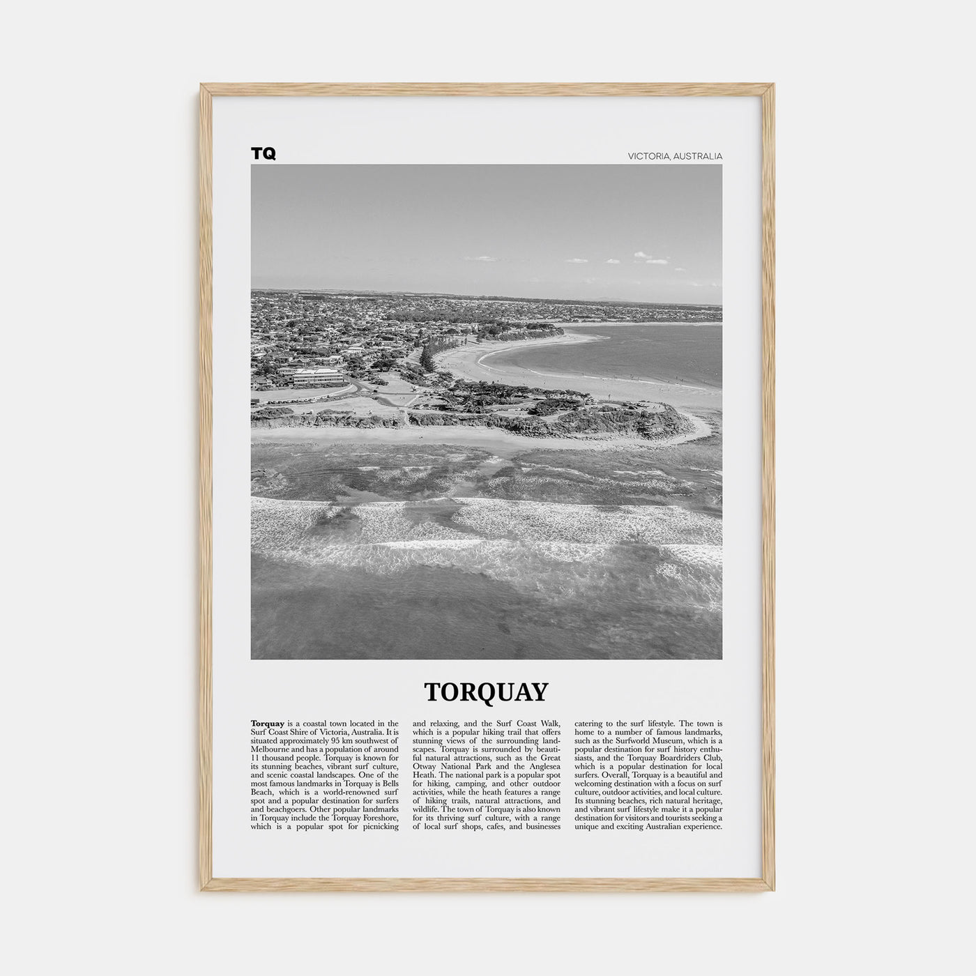 Torquay Travel B&W Poster