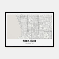 Torrance Map Landscape Poster