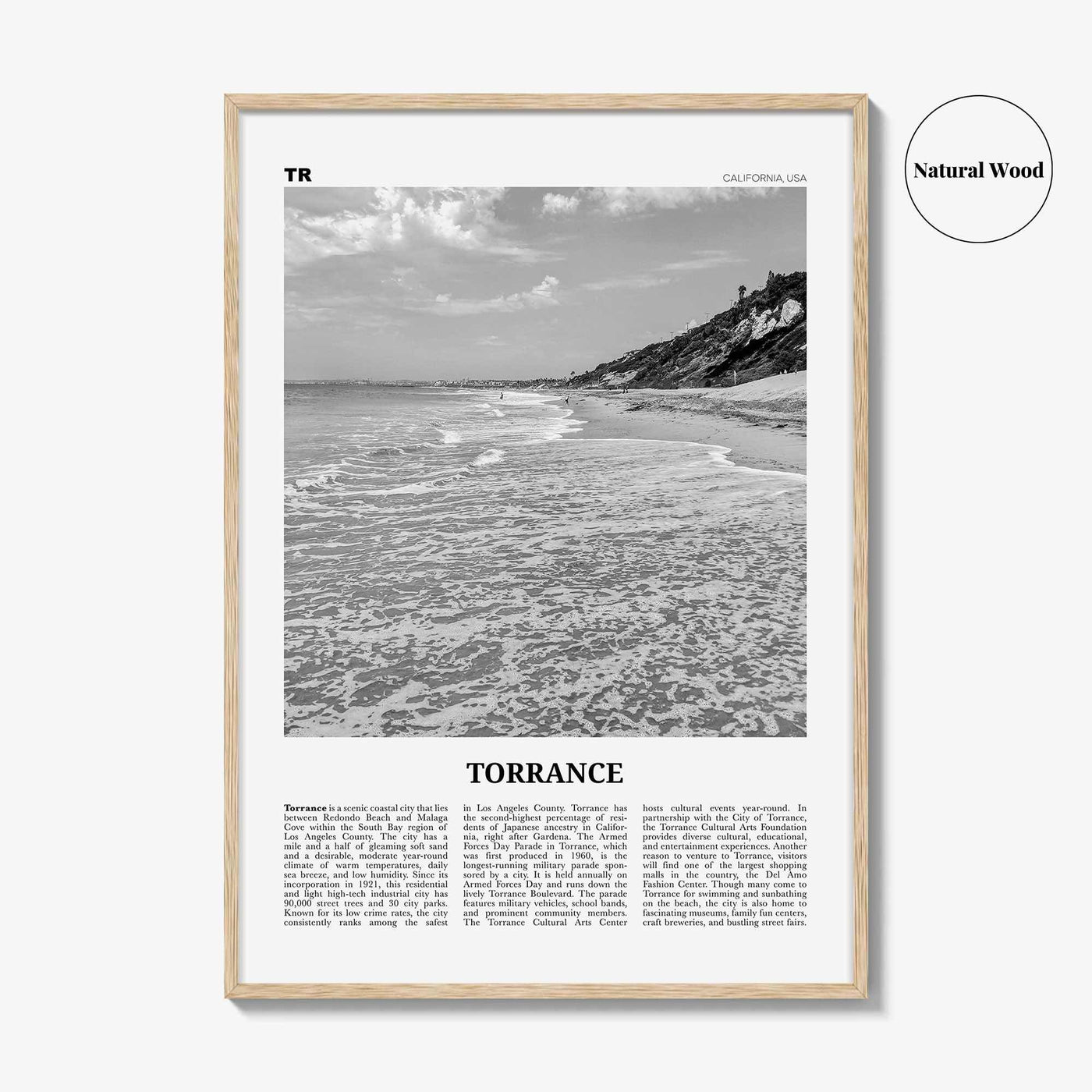 Torrance Print Black and White, Torrance Wall Art, Torrance Poster, Torrance Photo, Torrance Wall Decor, California, USA, United States