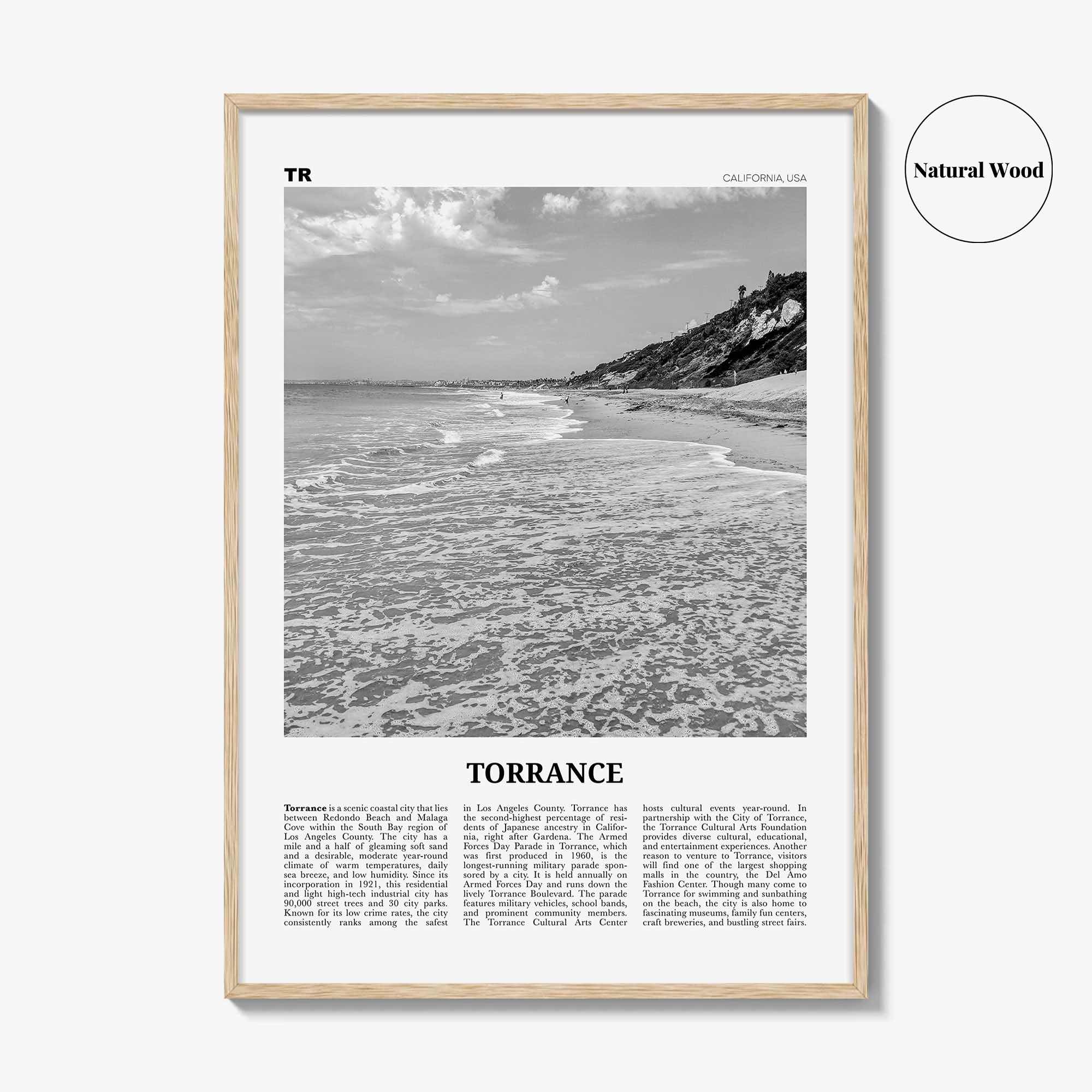 Torrance Print Black and White, Torrance Wall Art, Torrance Poster, Torrance Photo, Torrance Wall Decor, California, USA, United States