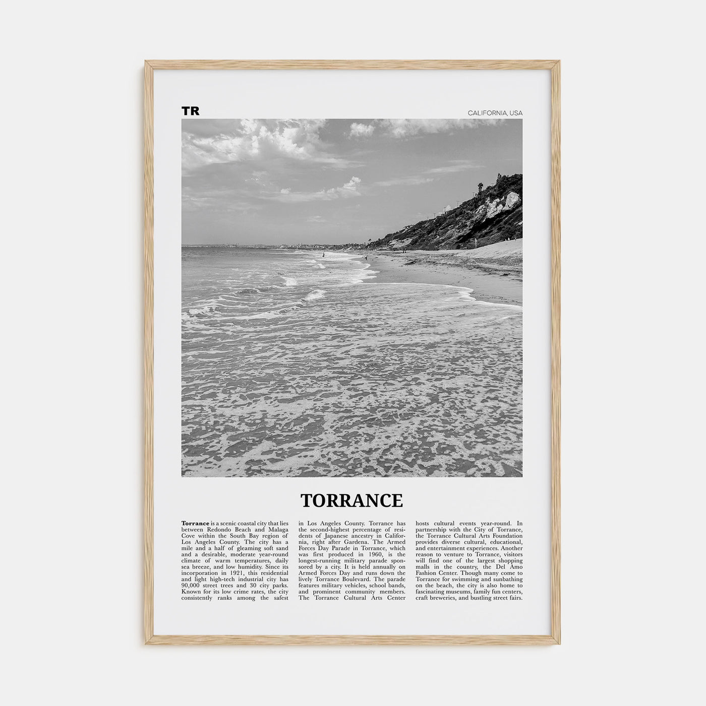 Torrance Travel B&W Poster