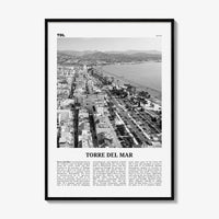 Torre del Mar Print Black and White, Torre del Mar Art, Torre del Mar Poster, Torre del Mar Photo, Torre del Mar Décor, Torre del Mar Map
